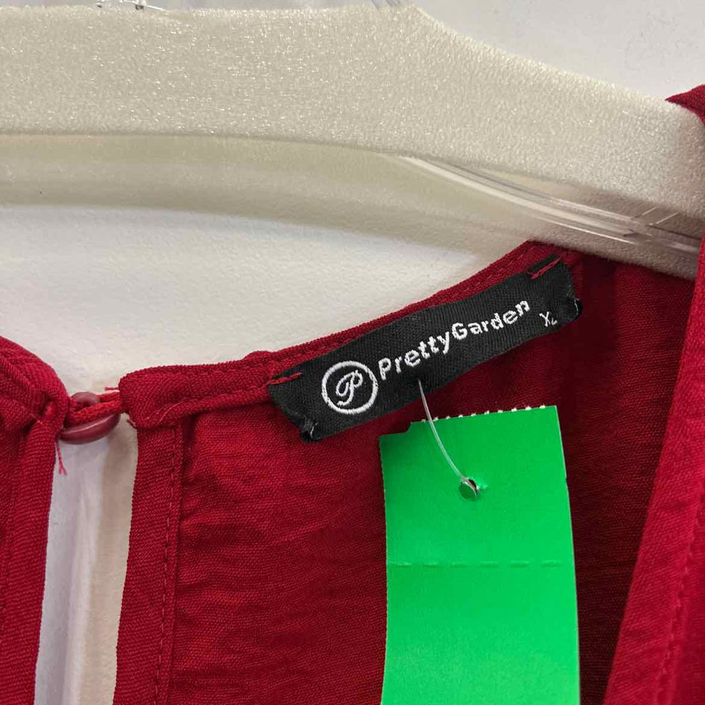 Pretty Garden Size XL Red Preloved Jumper