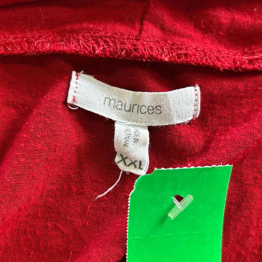 Maurices Size XXL Red Preloved Cardigan
