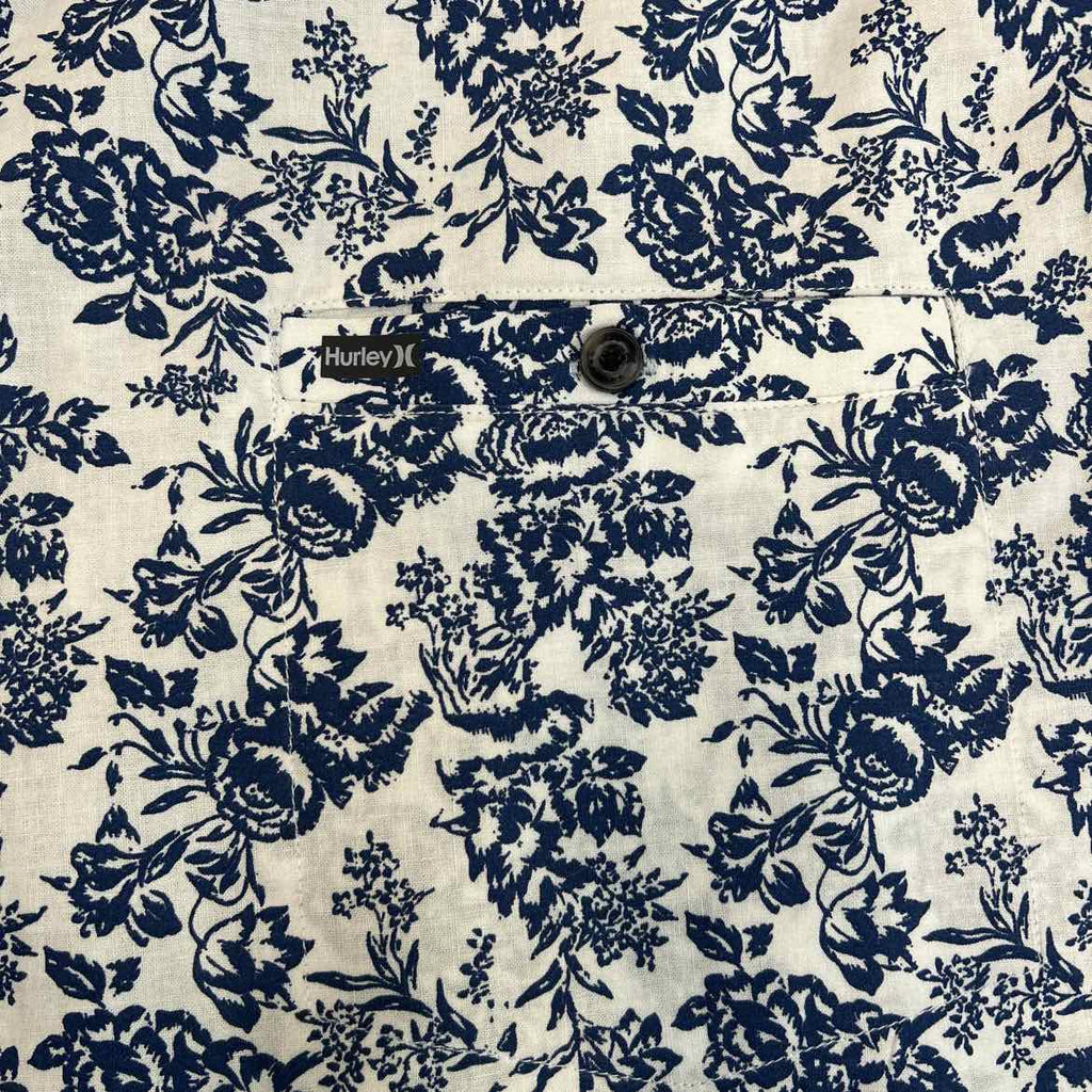 Hurley Size XXL White Preloved MENS Button Down Shirt