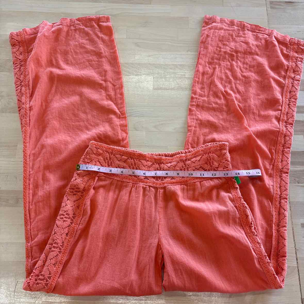 Guess Size XS Orange Cotton Preloved Pants