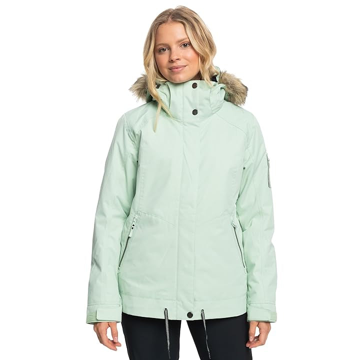 Women's Roxy Meade Large Cameo Green Snow Jacket