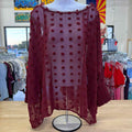 ee:some Size L Burgandy Lace Preloved Blouse SS