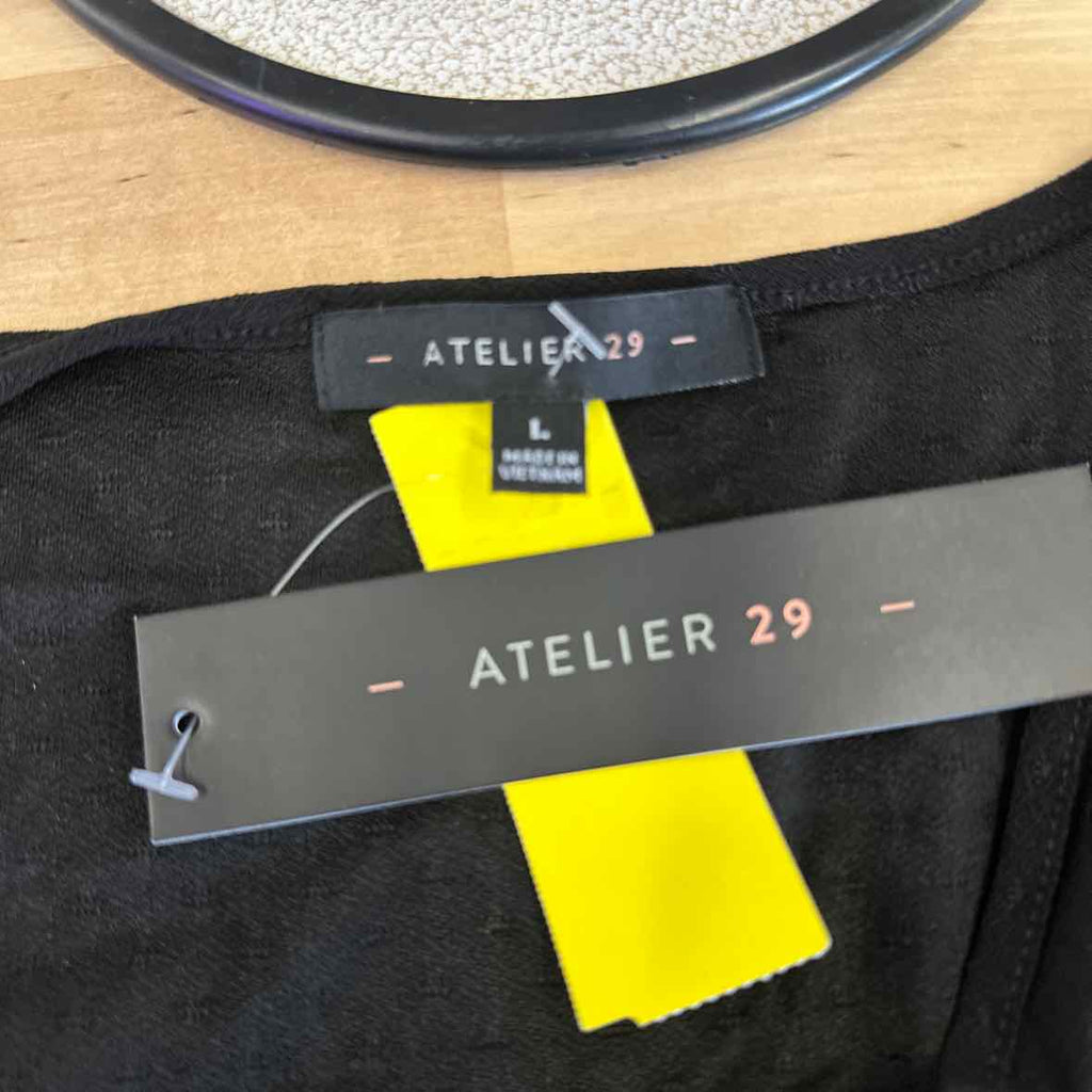 Atelier Size L Black Blouse