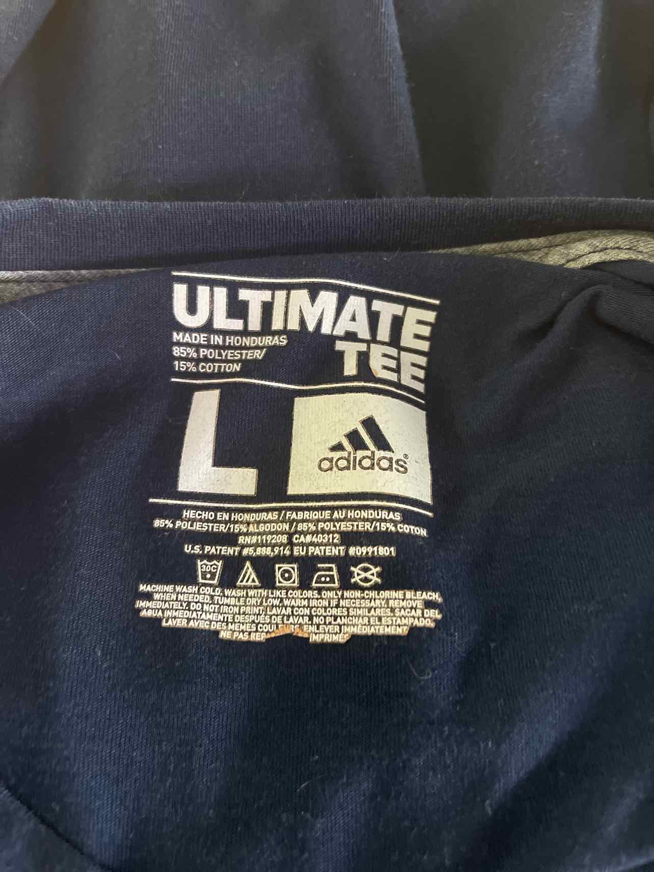 Adidas Size L Blue Preloved MENS T-shirt