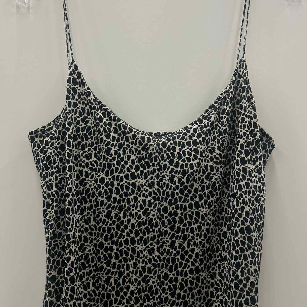 Banana Republic Size L black/cream Silk Preloved Dress
