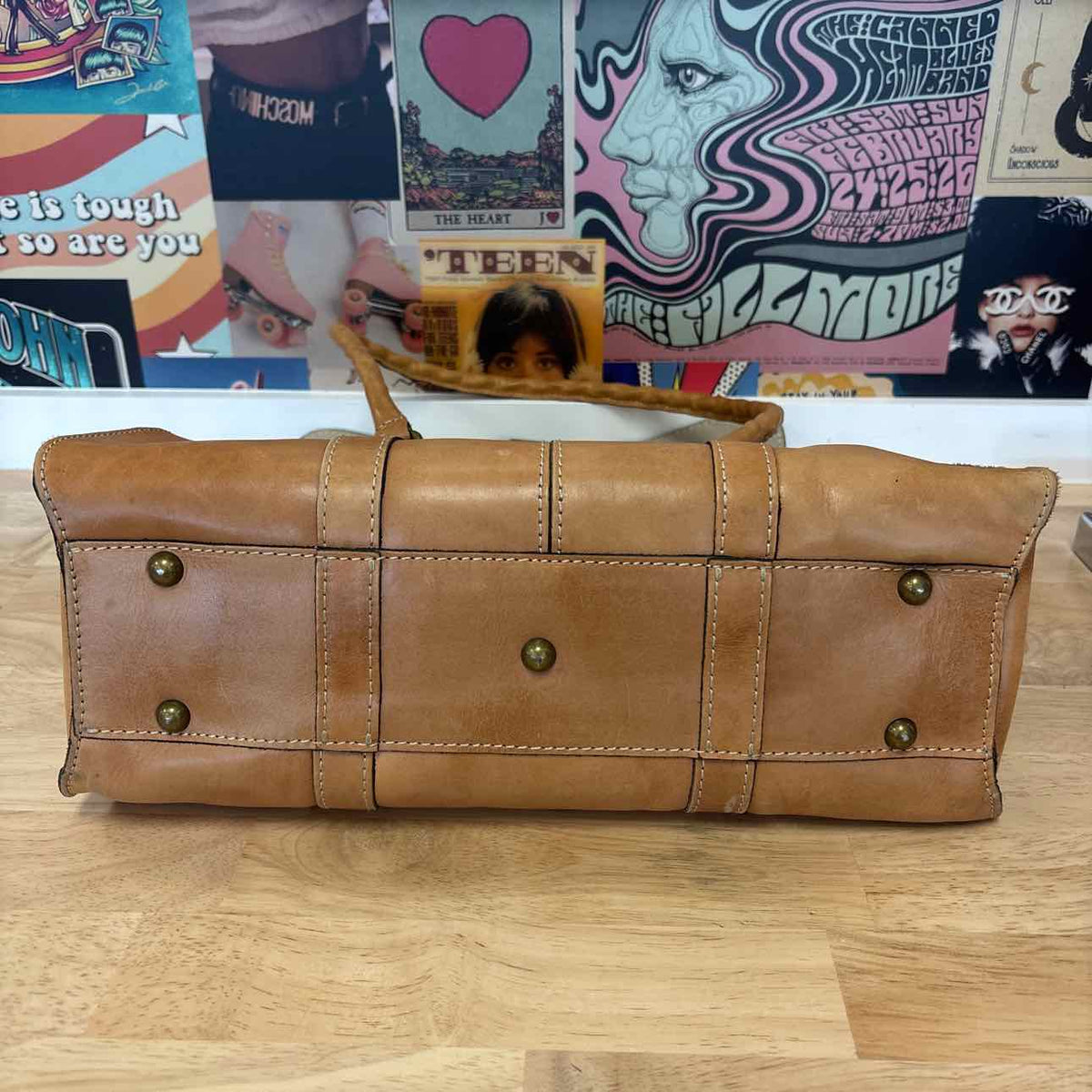 Patricia Nash Tan Leather Preloved Handbag