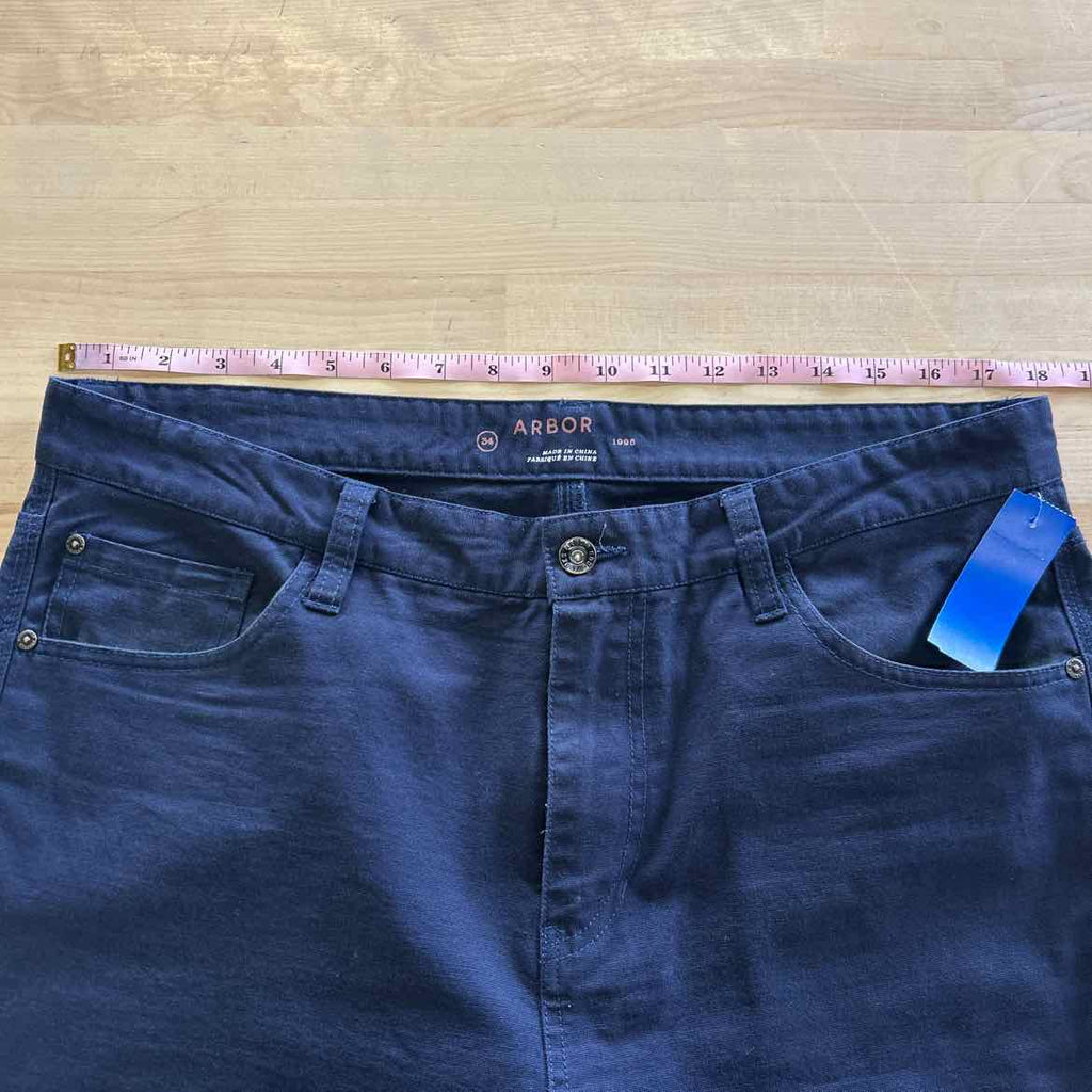 Arbor Size 34 Navy MENS Pants