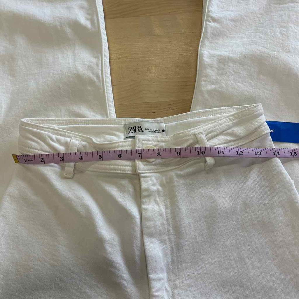 zara Size 4 White Preloved Pants