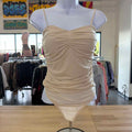 Express Size S Cream Used Bodysuit