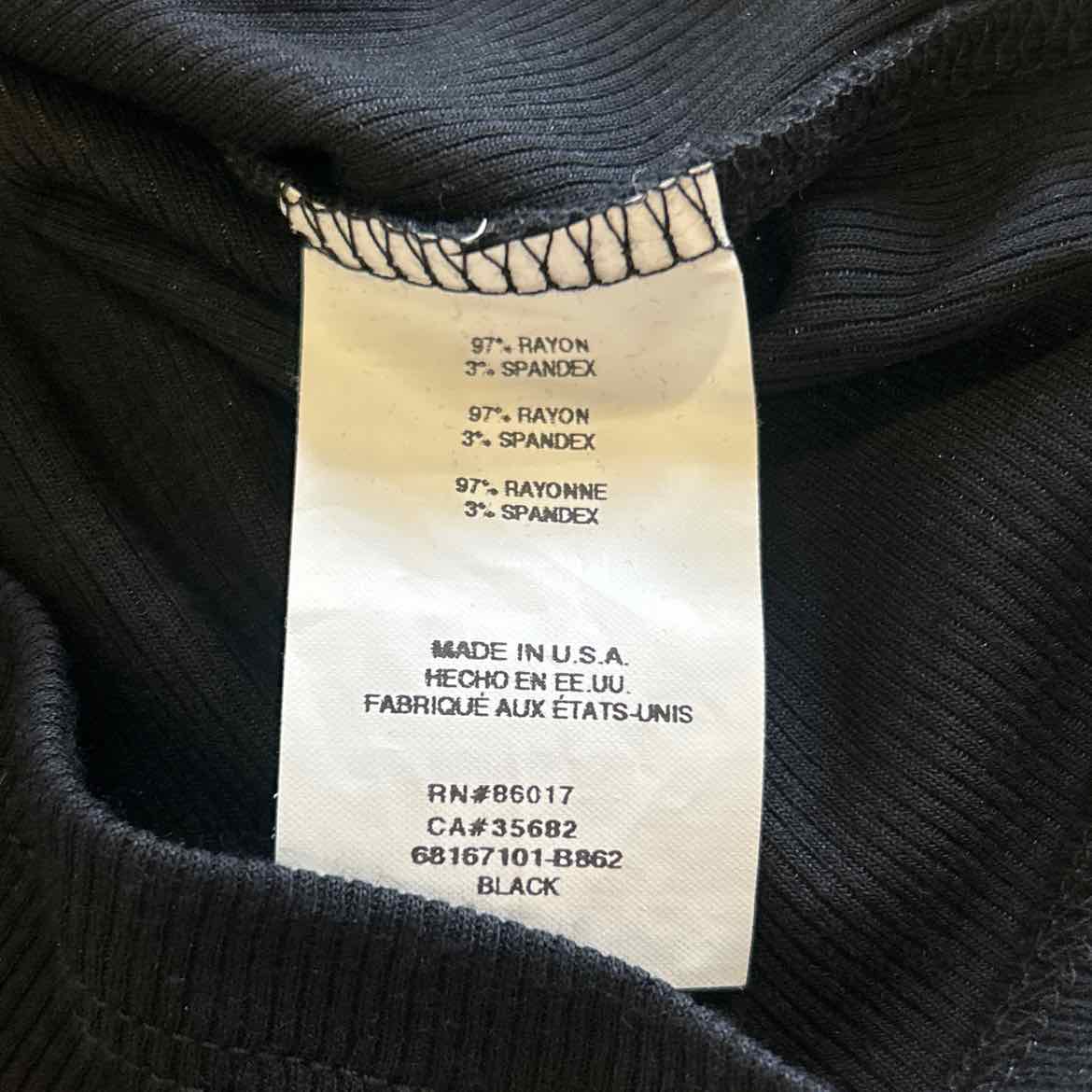 Bebe Size XS Black Preloved T-Shirt SS