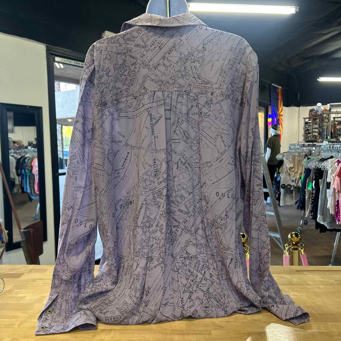 Pilcro Size XL Purple Preloved Button Down LS