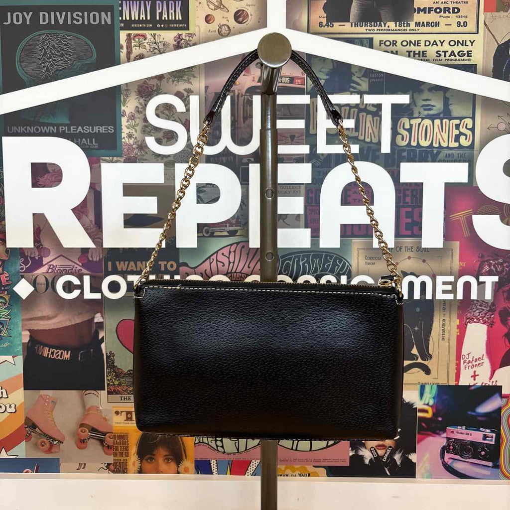 Kate Spade Black Leather Preloved Handbag