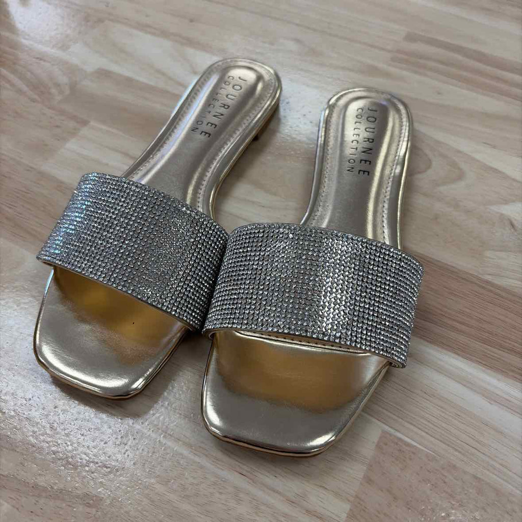 Journee Size 7.5 Silver Gold New Flats
