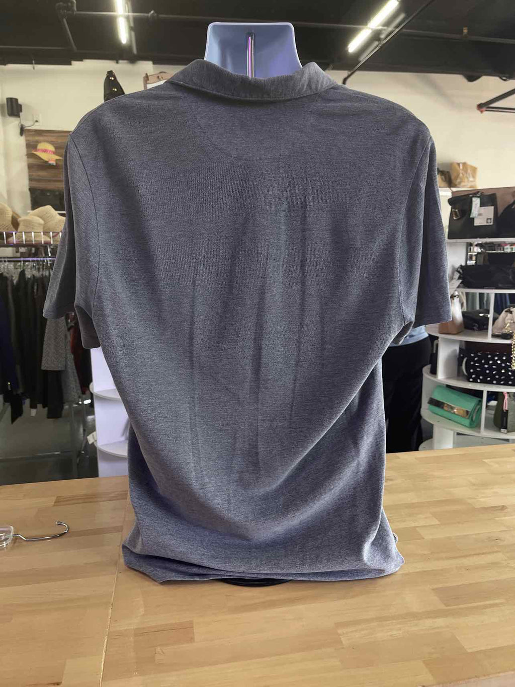 Buffalo Size L Gray Preloved MENS Polo