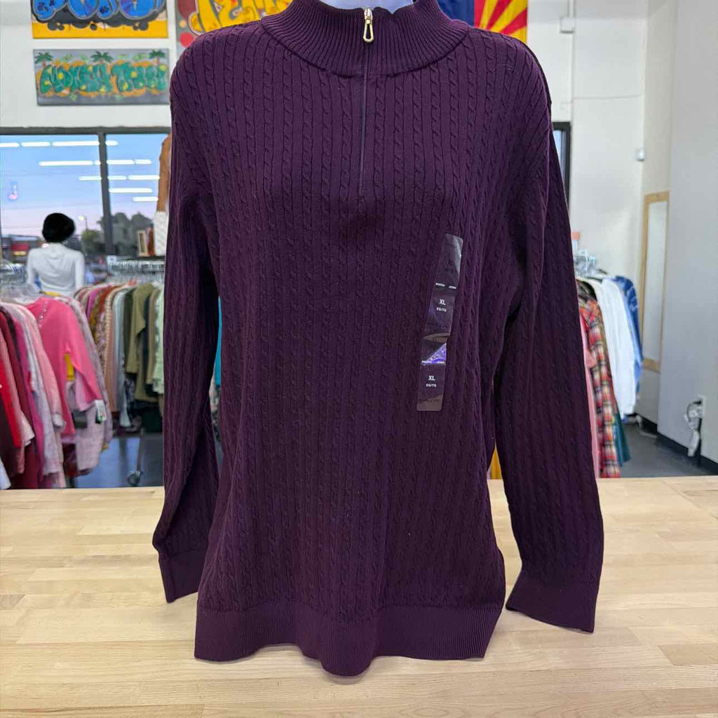 Nautica Size XL Purple New Sweater