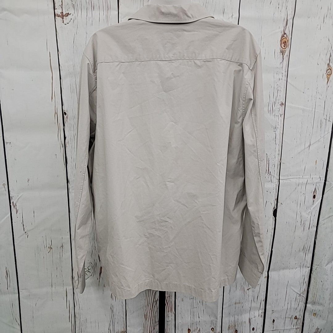 Michael Kors Size XXL Cotton Shirt Jacket - Grey