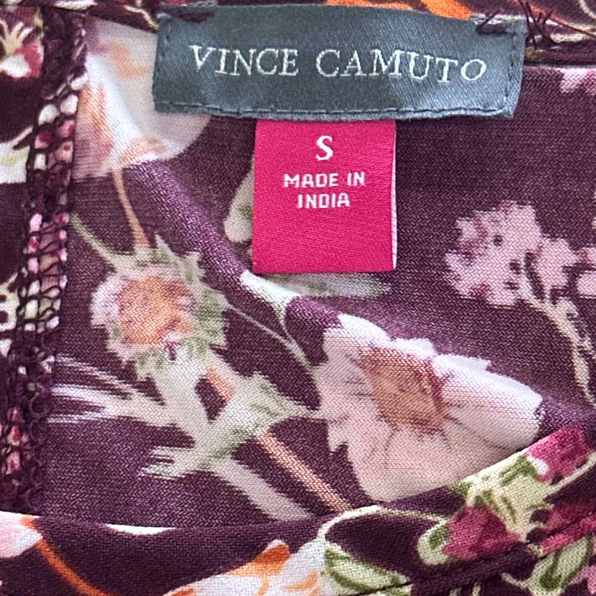 Vince Camuto Size S Burgundy Dress