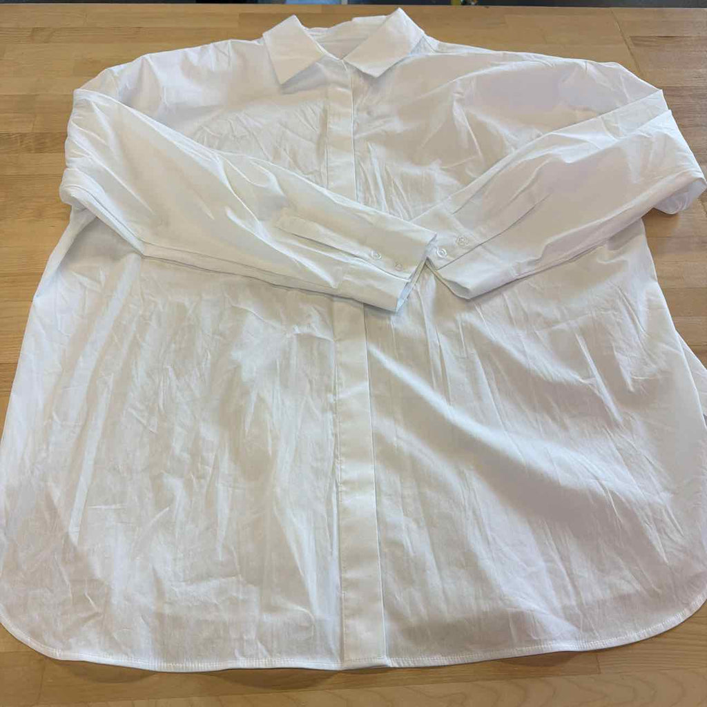 Anne Klein Women's Button-Front Drop-Shoulder Shirt - Bright White