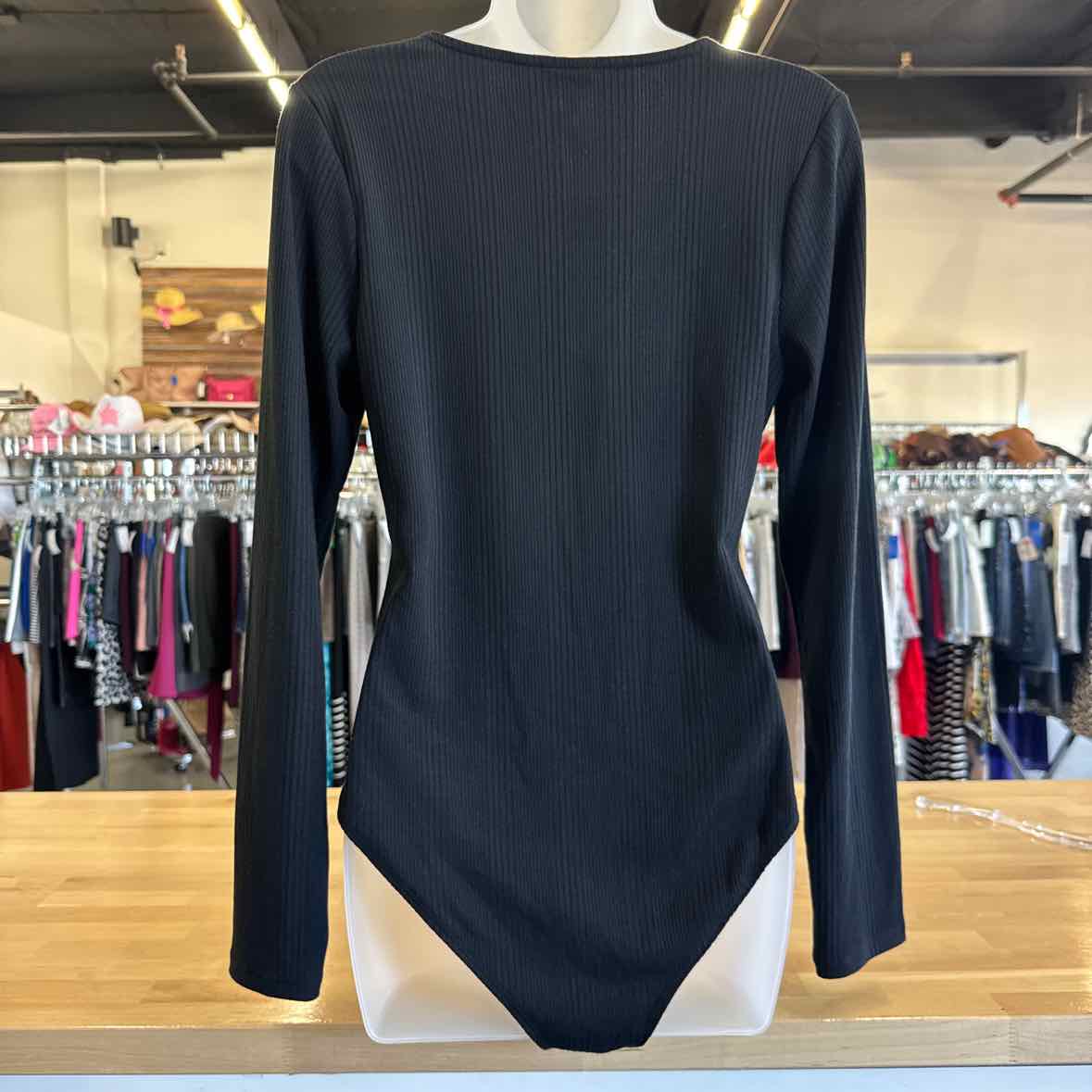 Self E Size XL Black New Bodysuit