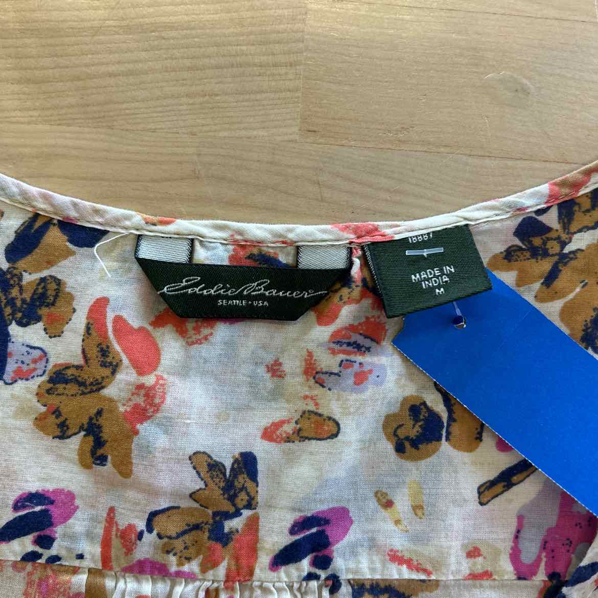 Eddie Bauer Size M White Pink Preloved Tank