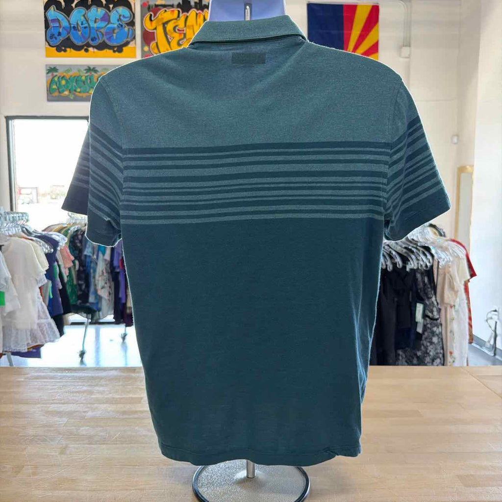 Alfani Size M Teal Preloved MENS Polo