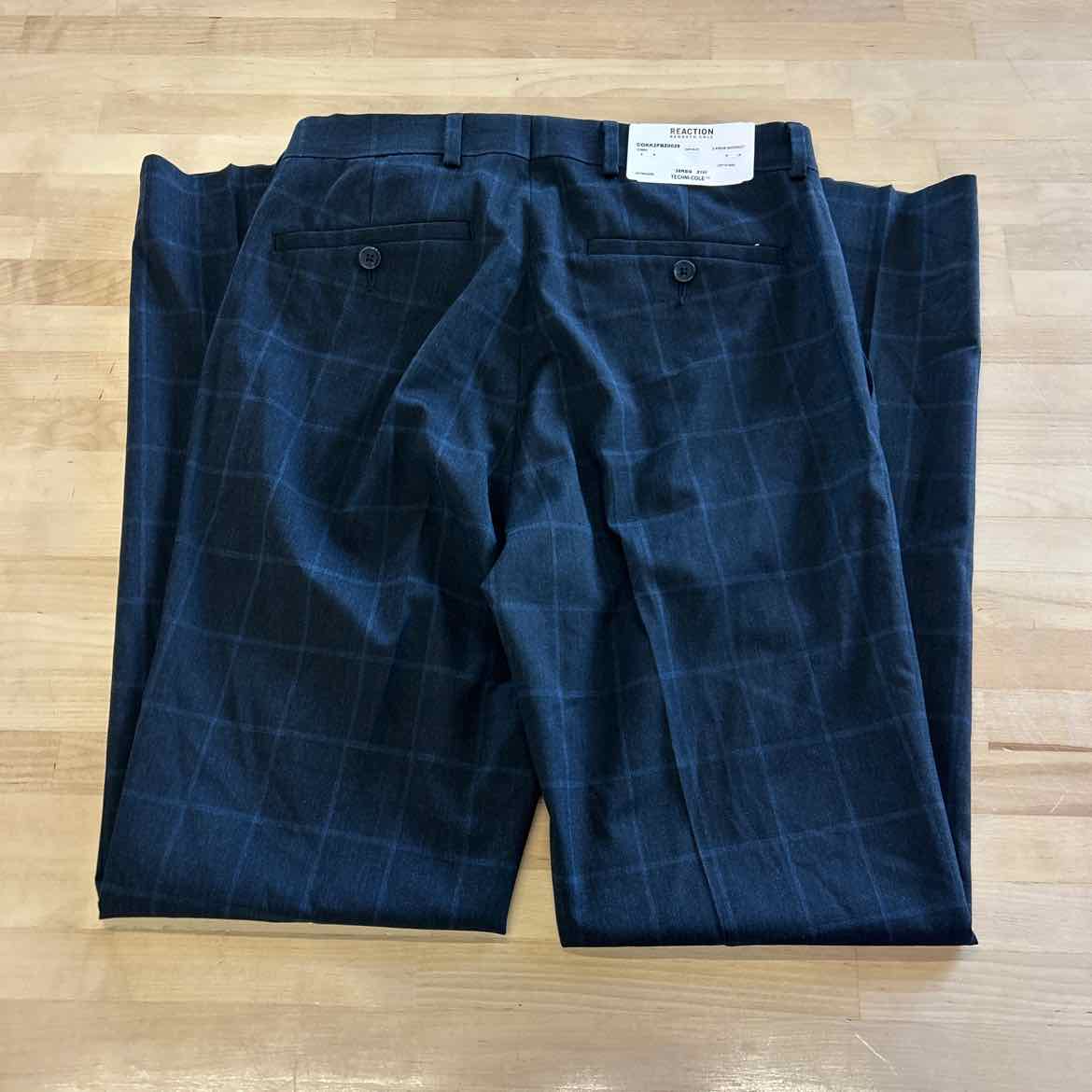 Kenneth Cole Reaction Men's Techni-Cole Slim-Fit Stretch Suit Pants - Dark Blue