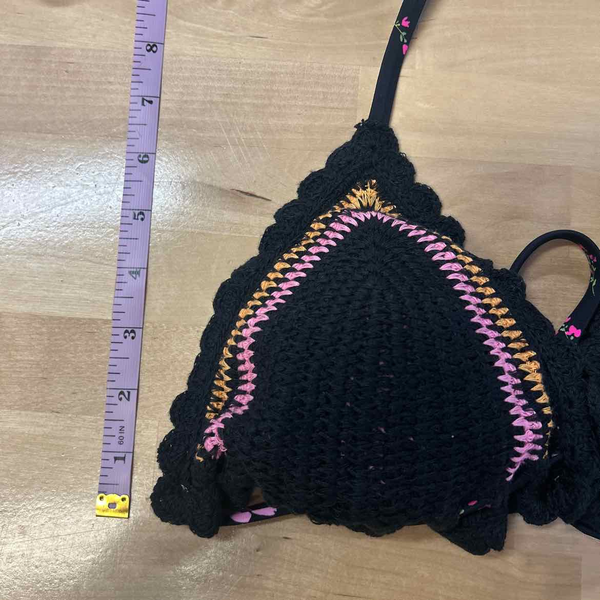 Salt + Cove Size XL Crochet Halter Triangle Bikini