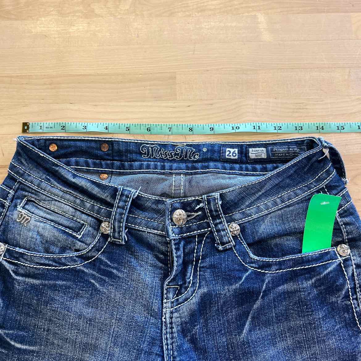 Miss Me Size 26 Blue Denim Preloved Jeans
