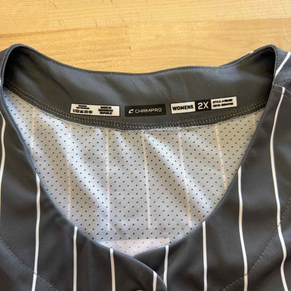 Champro Size 2X Gray Preloved Button Down Shirt
