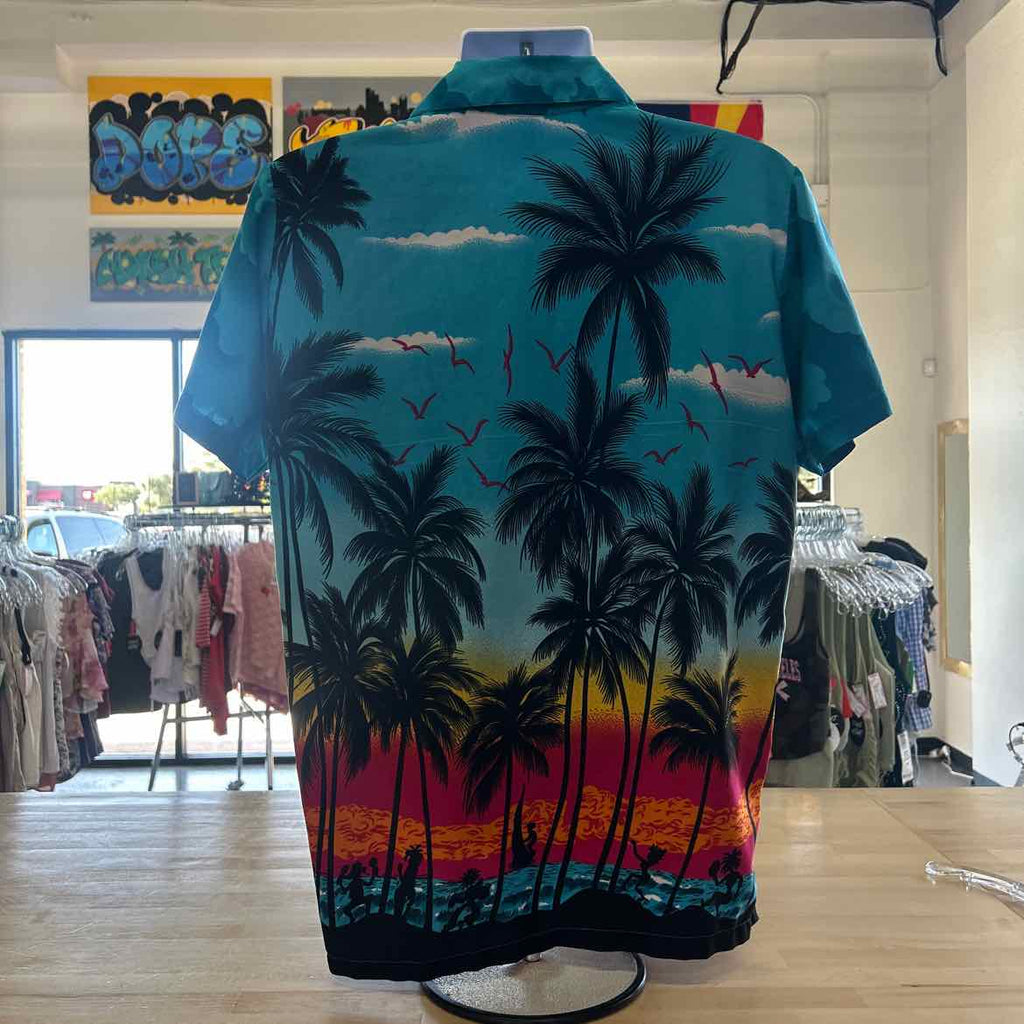 Size M Blue Preloved MENS Button Down Shirt