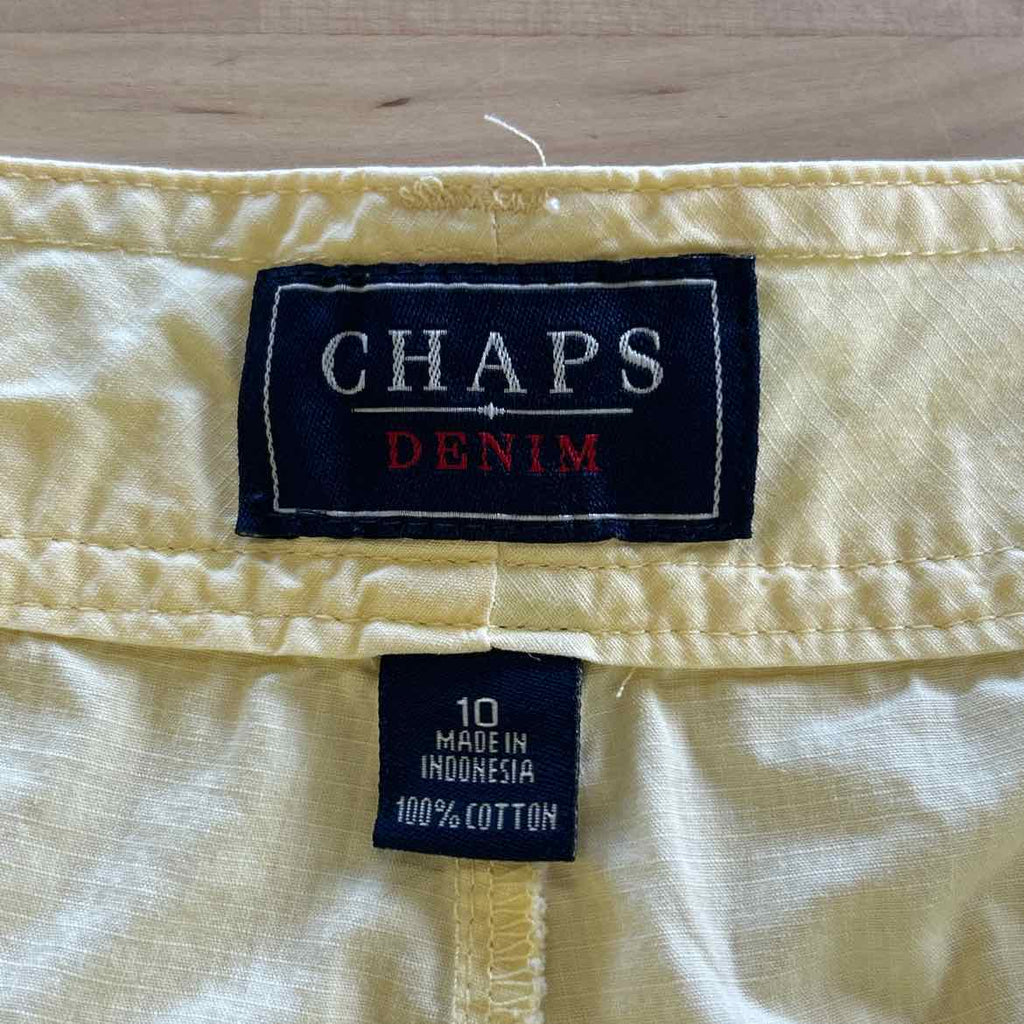 Chaps Size 10 Yellow Preloved Capris