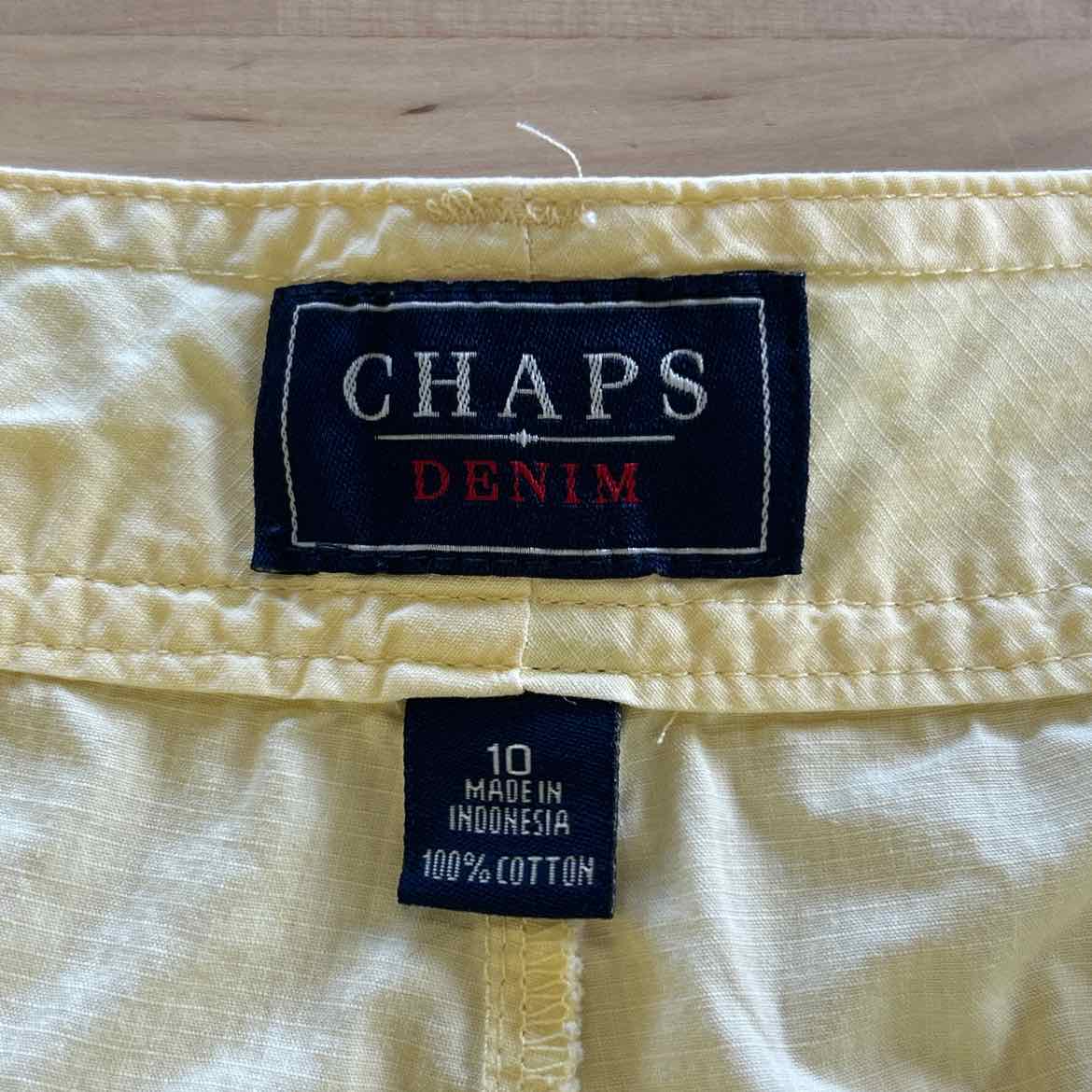 Chaps Size 10 Yellow Preloved Capris