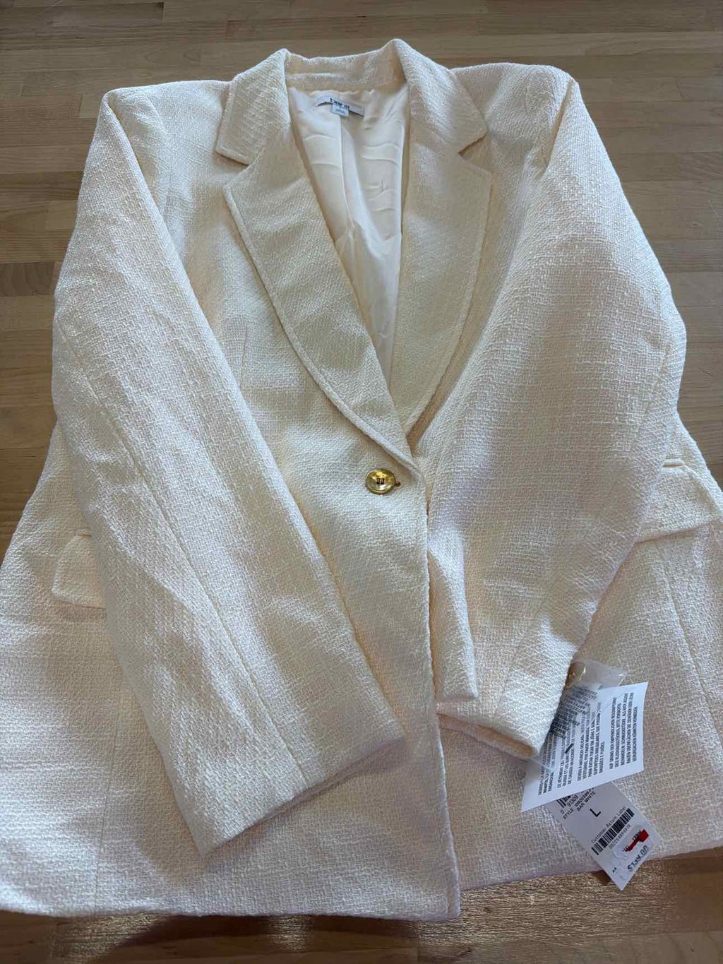 Bar III Size L White Blazer