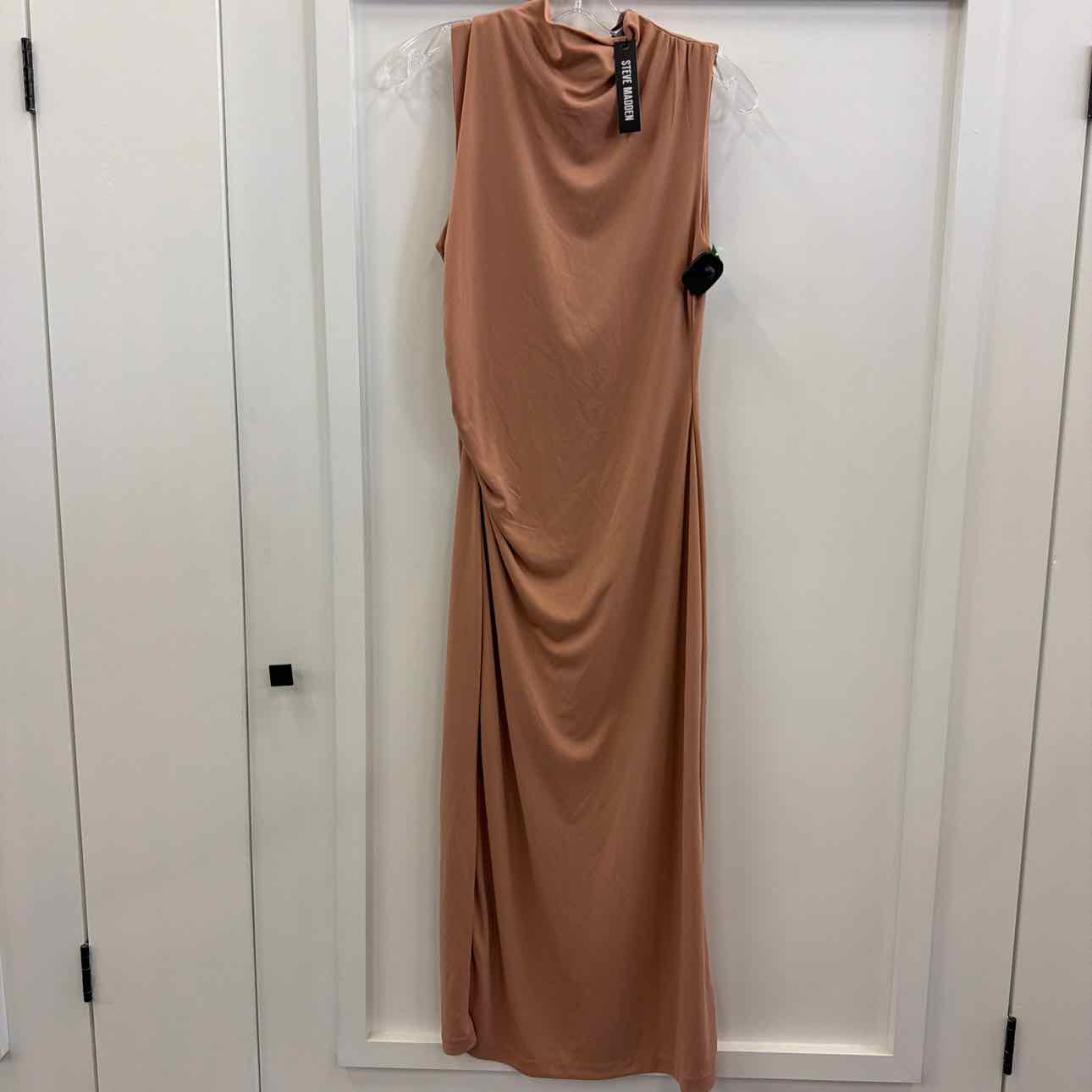 Steve Madden Women's Mo Mock Neck MIDI Dress - Hazelnut