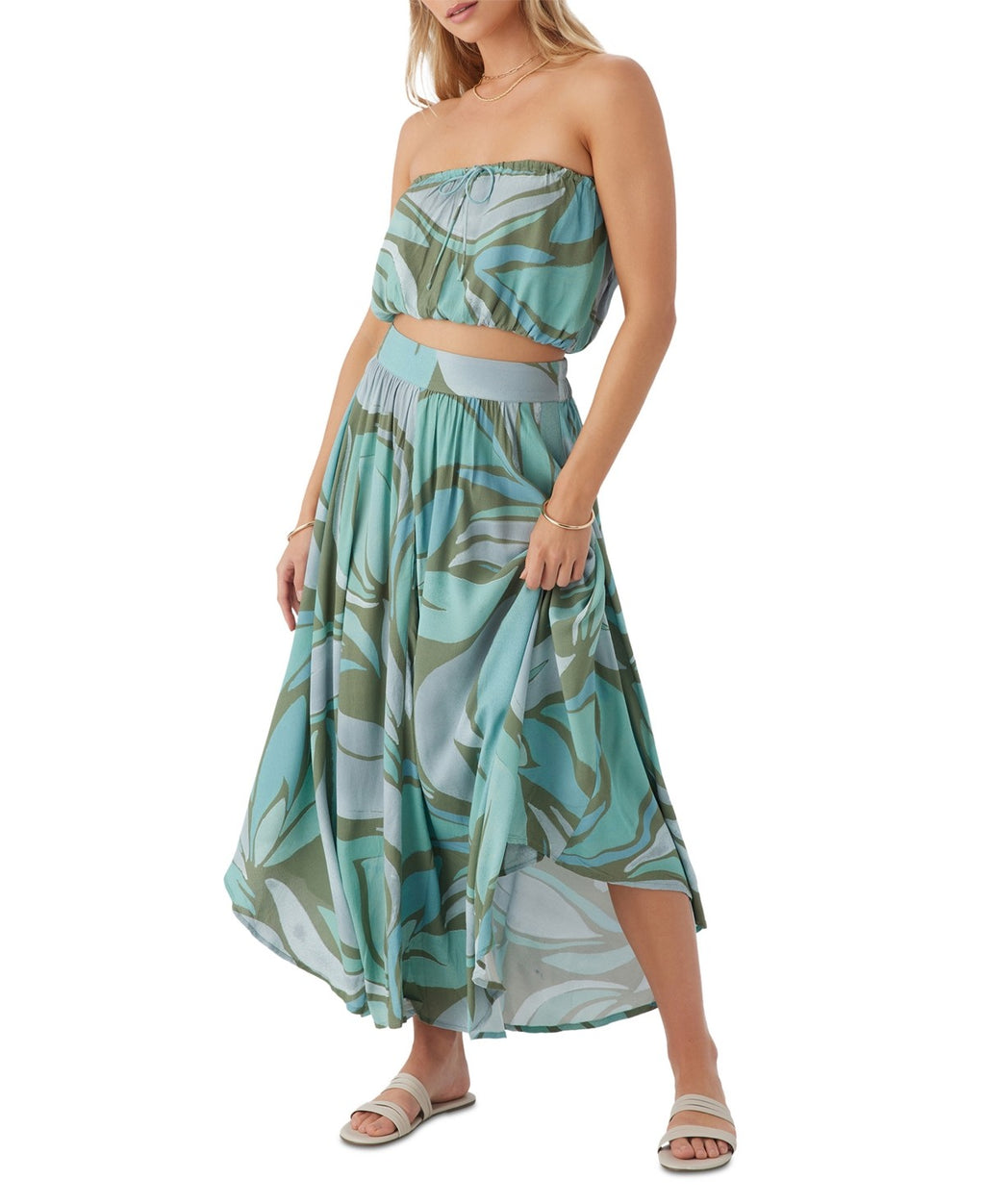 O'Neill Juniors' Danny Cropped Tube Top - Oil Green