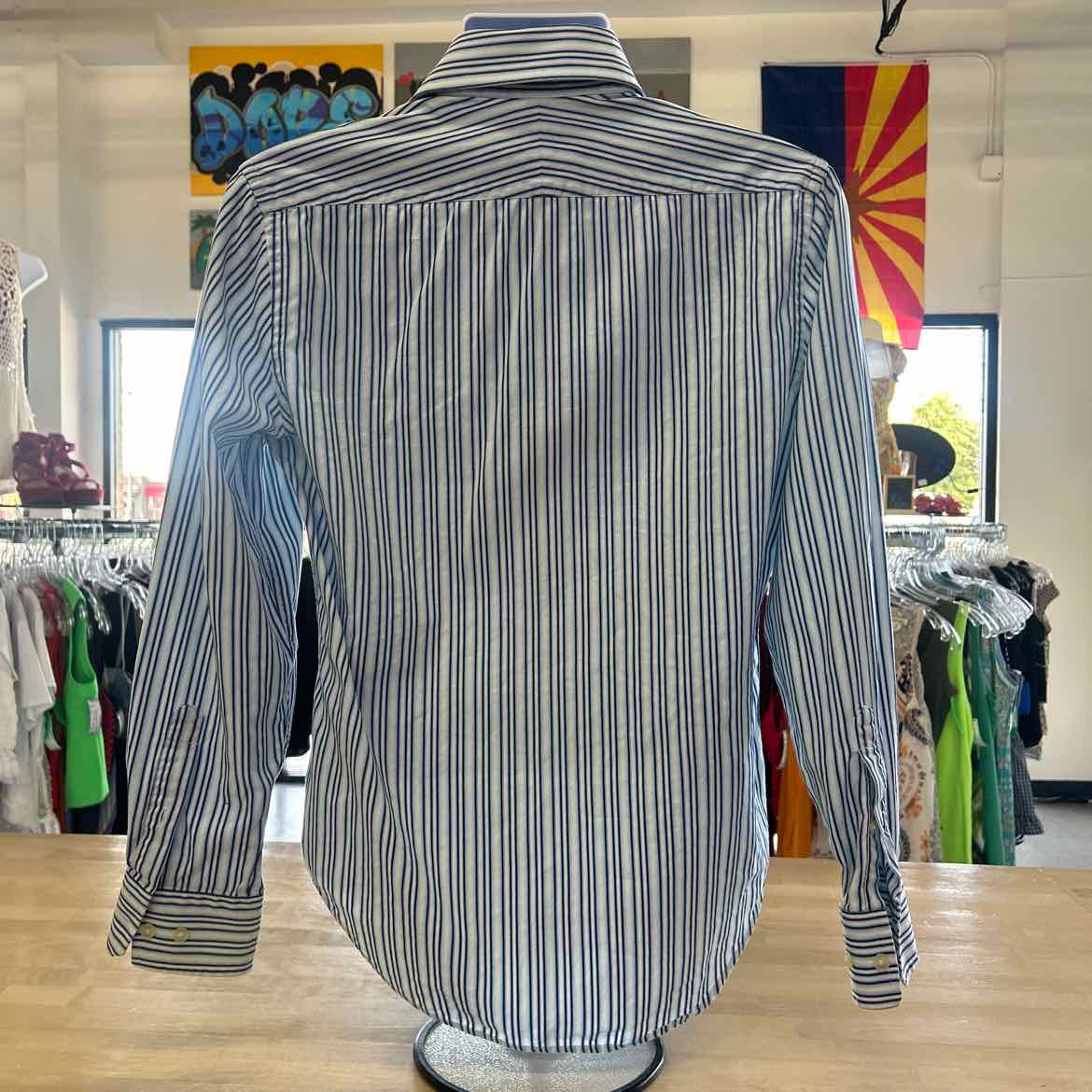 Express Size S Blue Preloved MENS Button Down Shirt
