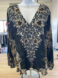 Free People Size S Black New Blouse