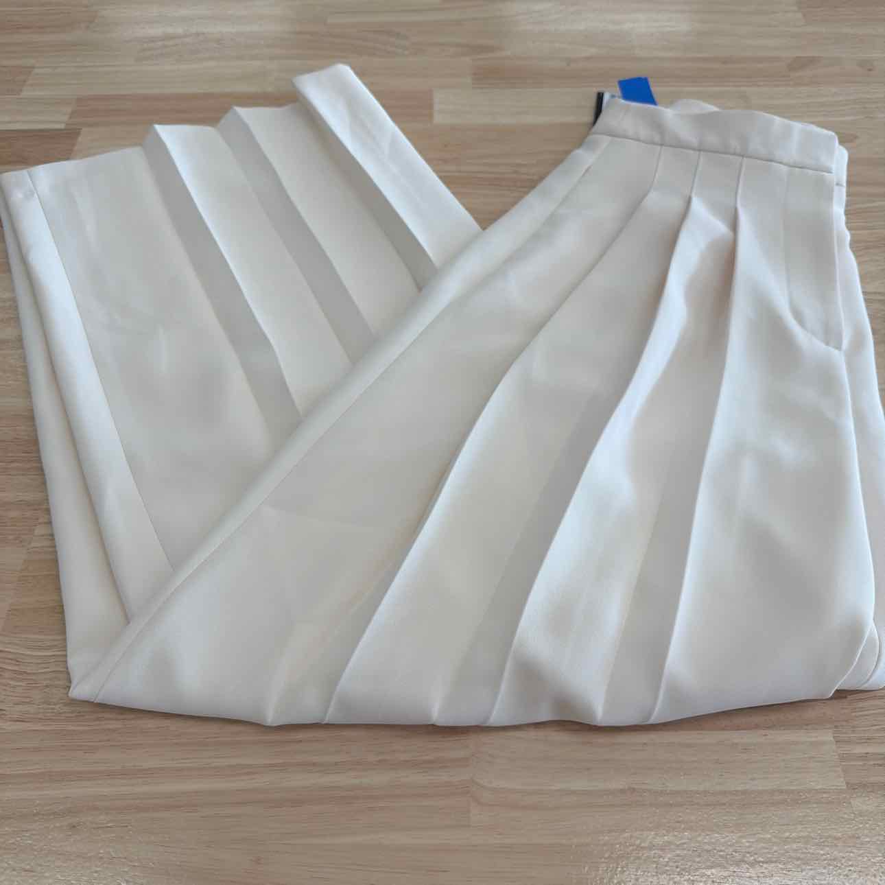 Kenneth Cole Size 2  High-Rise Fly-Front Triple-Pleat Wide-Leg Pants