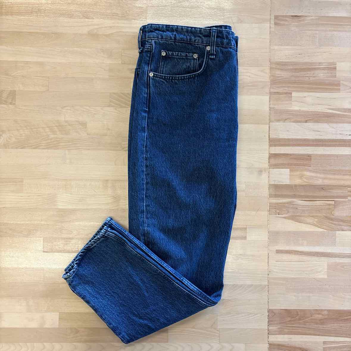 Rag & Bone Size 12 / 31 Dark BLue Rosa Mid-Rise Boyfriend Jeans