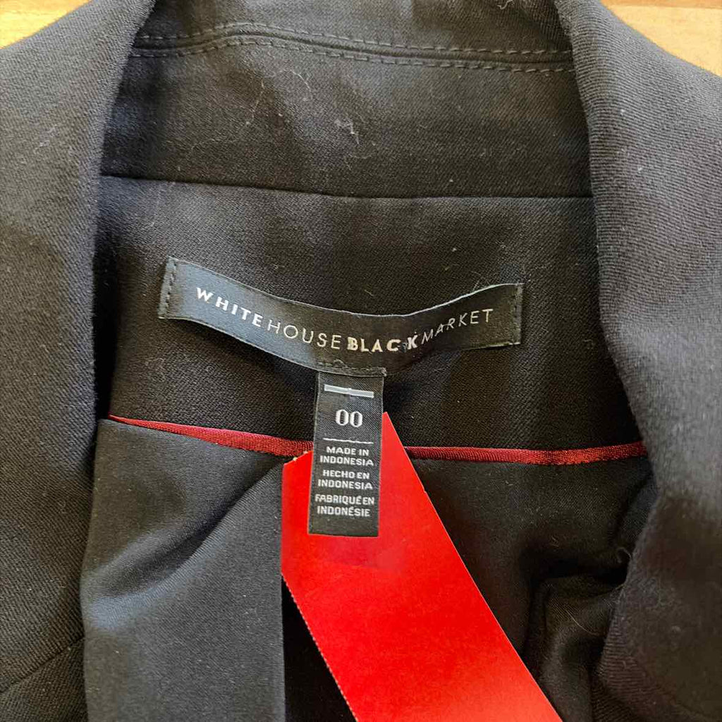 White House Black Market Size 00 Black Used Blazer