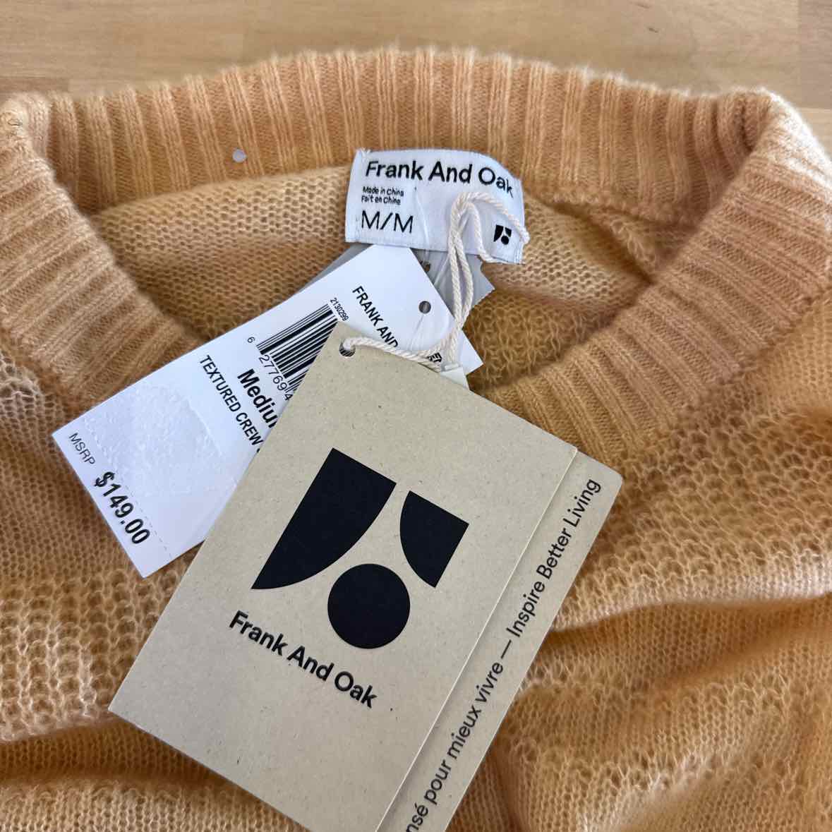 Frank and Oak Women's Openknit Stripe Crewneck Long-Sleeve Sweater