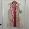 Rock Flower Paper Size S White Pink Green Cotton Preloved Dress