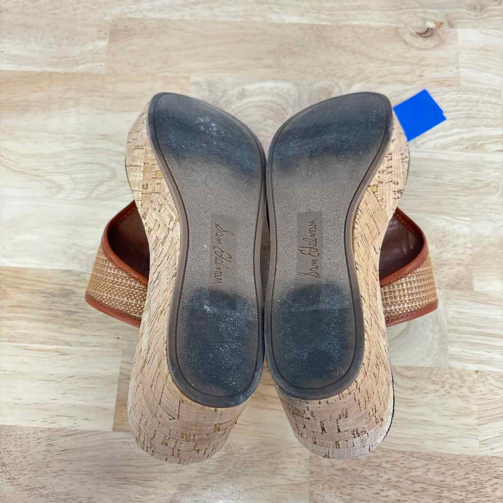 Sam Edelman Size 7.5 Brown Wedges
