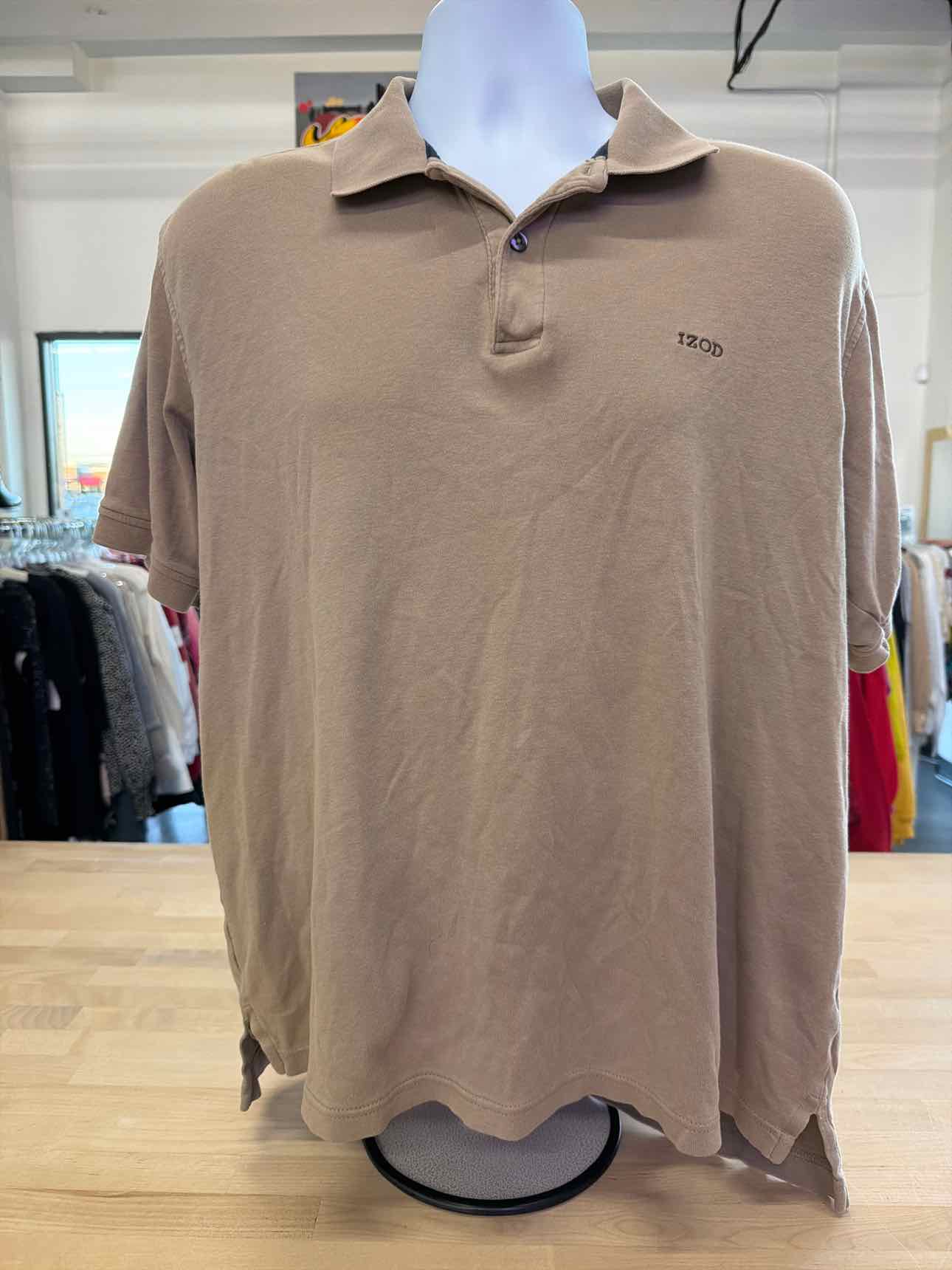 Izod Size L Brown MENS Polo