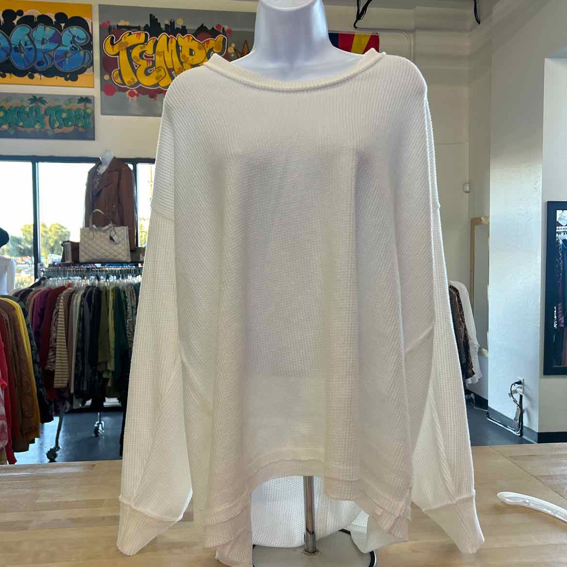 Free People Size L White New Sweater