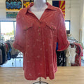 Cathy Daniels Size L Red Preloved Blouse LS