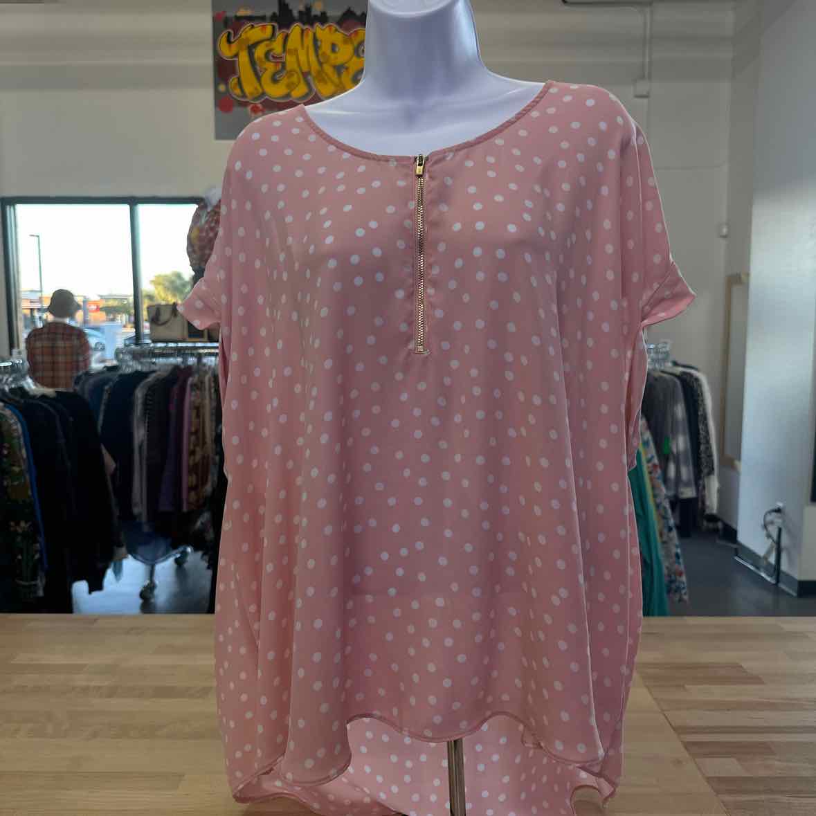 Bold Elements Size 3X Pink Blouse