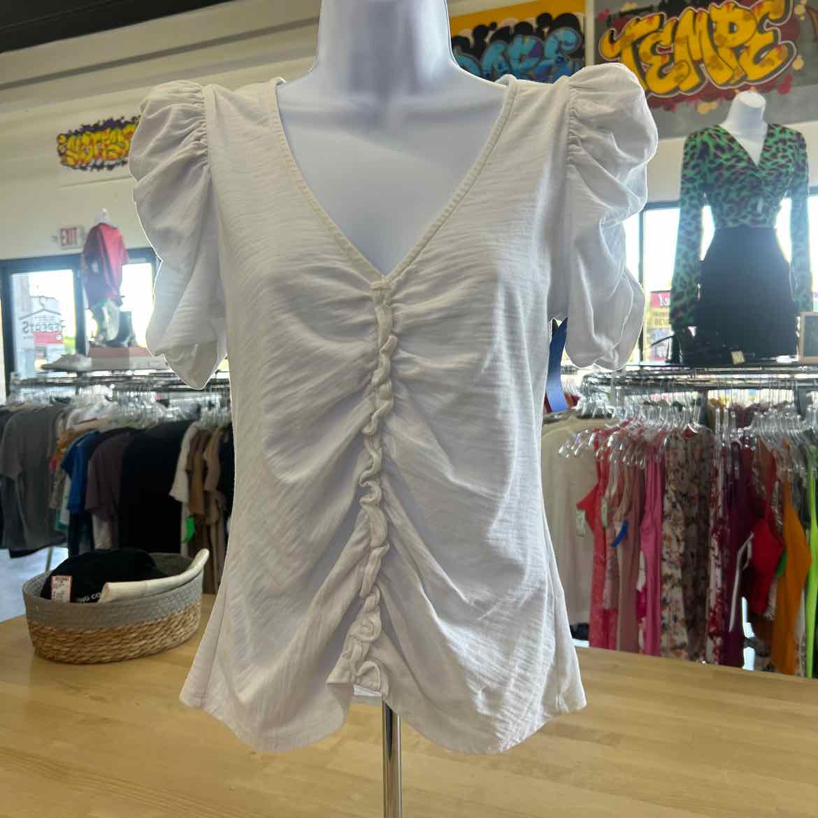 Nation Size S White Preloved Blouse SS