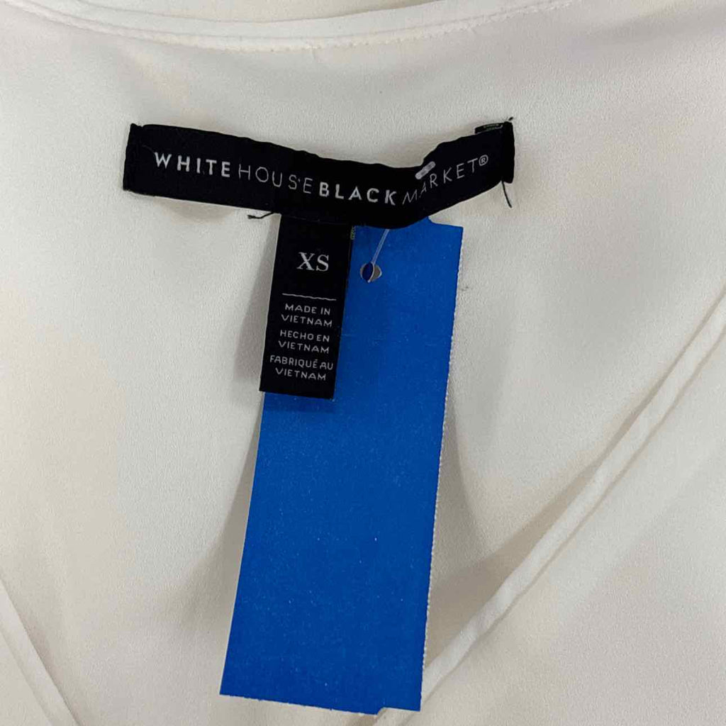 White House Black Market Size XS White Preloved Blouse LS