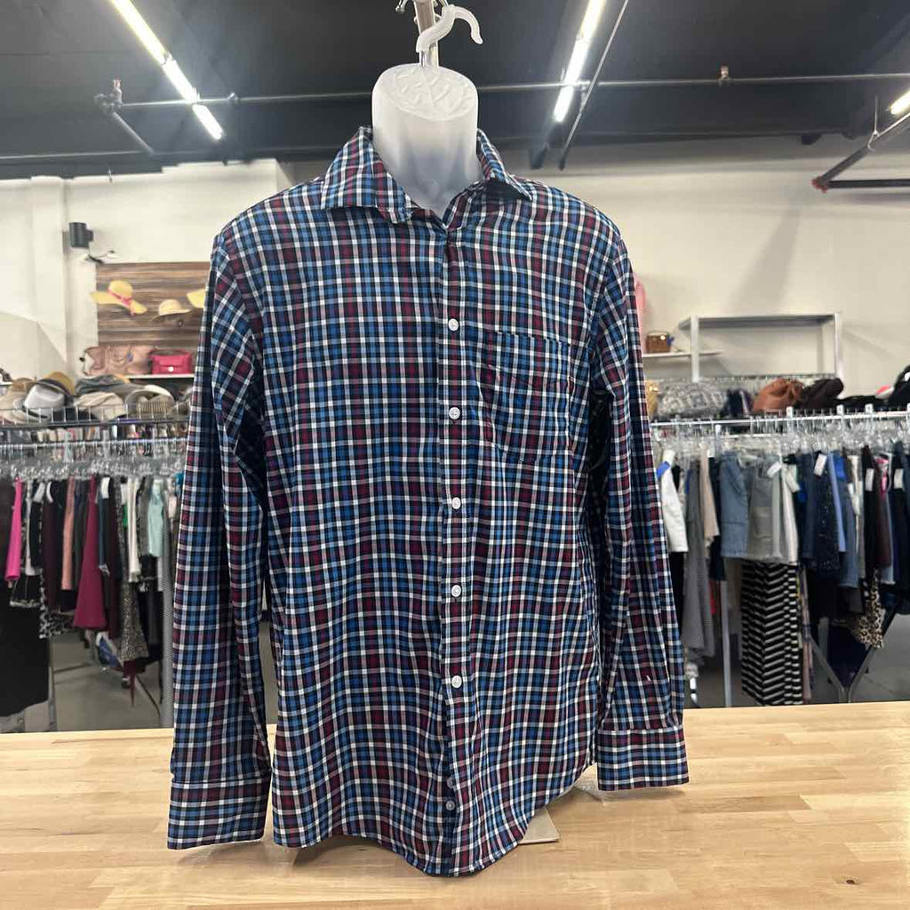 Club Room Size S Blue MENS Button Down Shirt